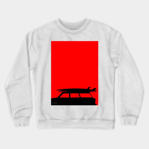 Surfie Sunset Crewneck Sweatshirt by JohnT